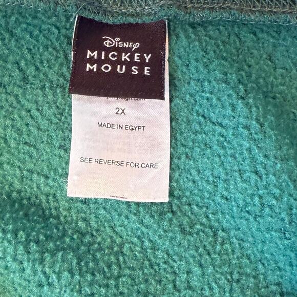 Disney Mickey Mouse Green Sweatshirt 2X Plus Oversized Cozy Streetwear - Picture 2 of 8